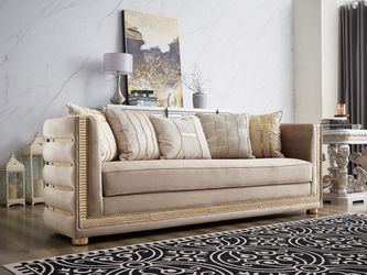 Roma Imperiale Beige Sofa / HD-S9040