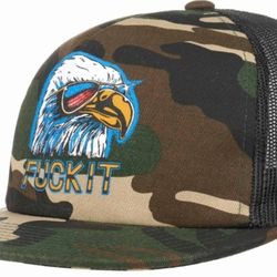 Snapback Truker Brand HUF   Fuck It Camo Eagle Trucker Cap 