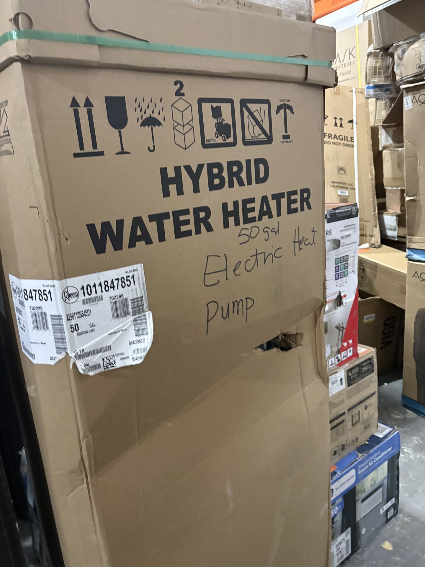 Rheem ProTerra 50 Gal. Smart High Efficiency Hybrid Heat Pump Water Heater w/ Leak Detection & Auto Shutoff - 10-Year Warranty Store SKU# 1011-847-851