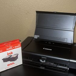 Canon PIXMA iP iP110 Inkjet Printer w/ new Black And Colored Ink