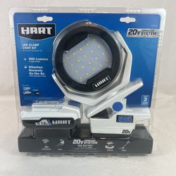 HART LED CLAMP LIGHT WITH BATTERY
