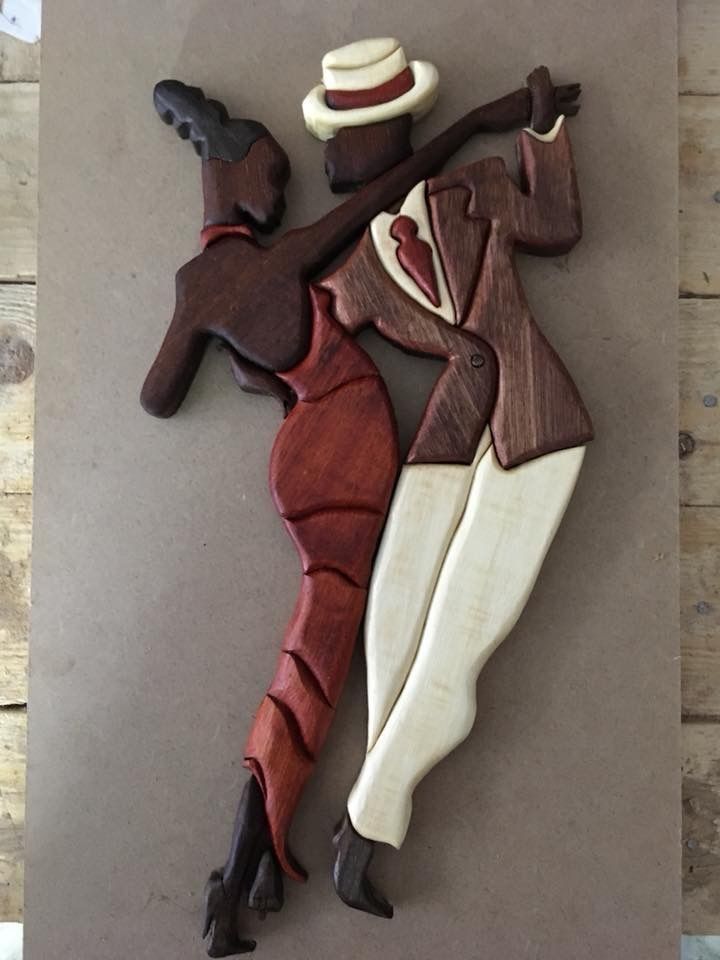 Clay and wood based dancing couple made on order