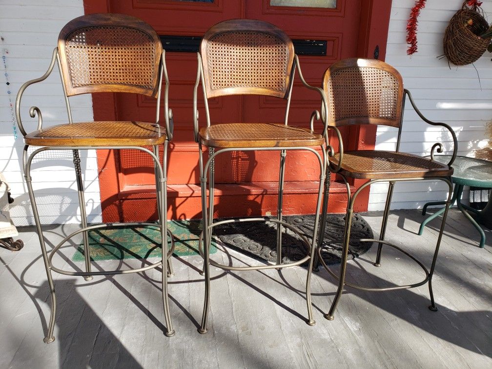 Set of 3 Drexel Heritage Bar Stools