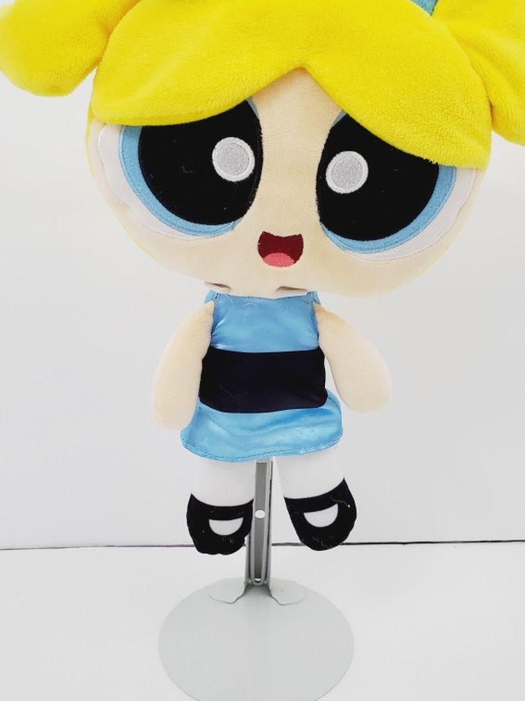 Powerpuff Girls Bubbles Cartoon Network Plush 12" Stuffed Doll Blue Toy
