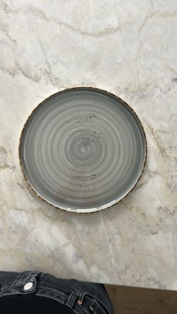 New Grey Round Platter Server