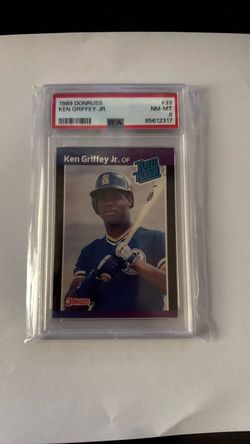 1989 Ken Griffey Jr Rated rookie PSA 8 slab