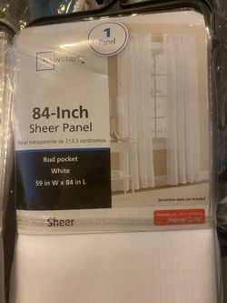 Off White Sheer Curtains $10 For One Pair