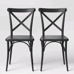 ✨️ $95 P315#2 Set of 2 Malden French Bistro Dining Chair Black - Threshold whsz1