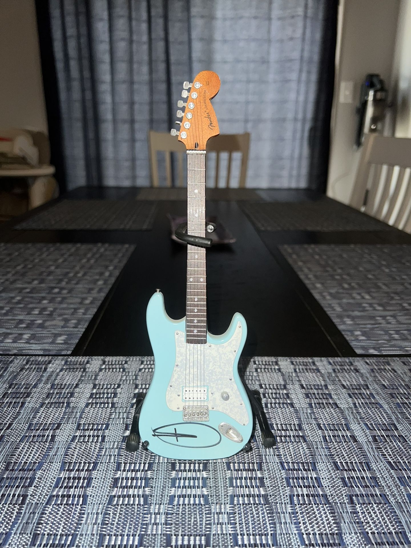 Tom Delonge Signed Mini Guitar