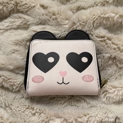Betsey Johnson Panda Zip Around Bifold Wallet