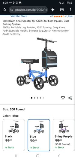 BlessReach Foldable All Terrain Knee Scooter