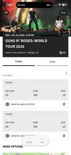 2 Guns N Roses Concert Tickets