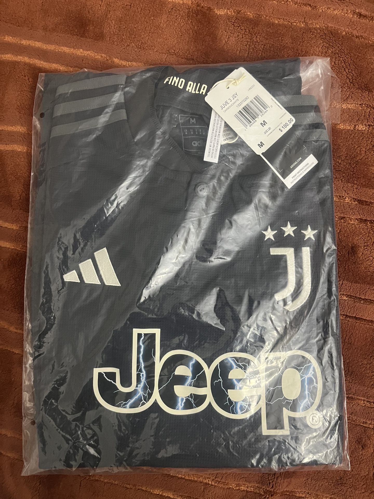 Adidas 2023/24 Juventus Third Kit Soccer Football Jersey Mens Sz M Medium New