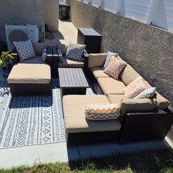 🔥 8 Piece Luxury All Weather Outdoor Patio Furniture Set Sectional Glass Table Storage Rug Cushions Yard Backyard Wicker Home

Overall Good Condition
