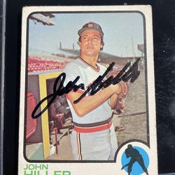 Detroit Tigers John Hiller Signed 1973 Topps Card