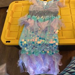 Ariel Mermaid Dress Kids Medium 