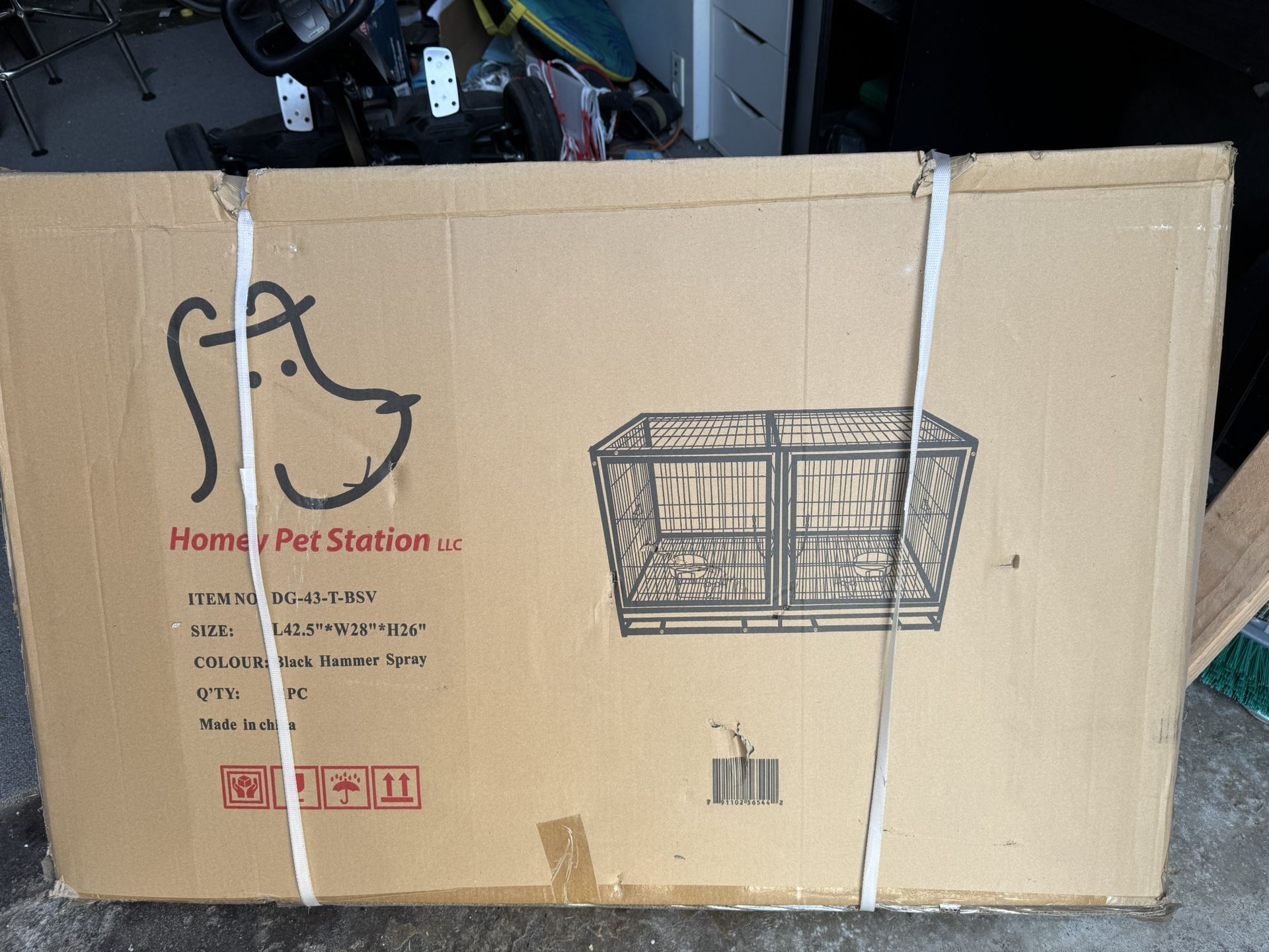 Dog Kennel Double Door With A Divider