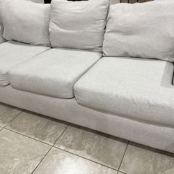 2 Emilio 90” Recessed Arm Sofas 