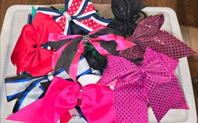 Lot of Cheer Hair Bows Mixed Colors