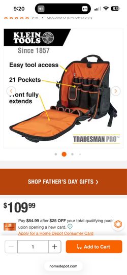 Klein tools backpack