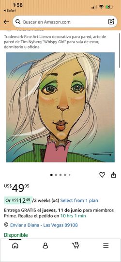 Trademark Fine Art Tim Nyberg "Whispy Girl" Canvas Wall Art