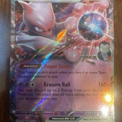 Pokemon Team Rocket’s Mewtwo EX 81/182 Ultra Rare Holo NM