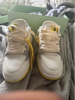 off white shoes white and yellow wmns size 39