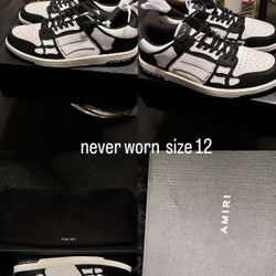 Amiri Skel Low Top Sneakers Black & White