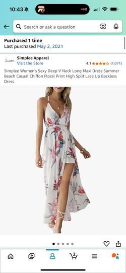 White Formal Maxi Dress - Small 