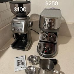 Breville bambino+grinder