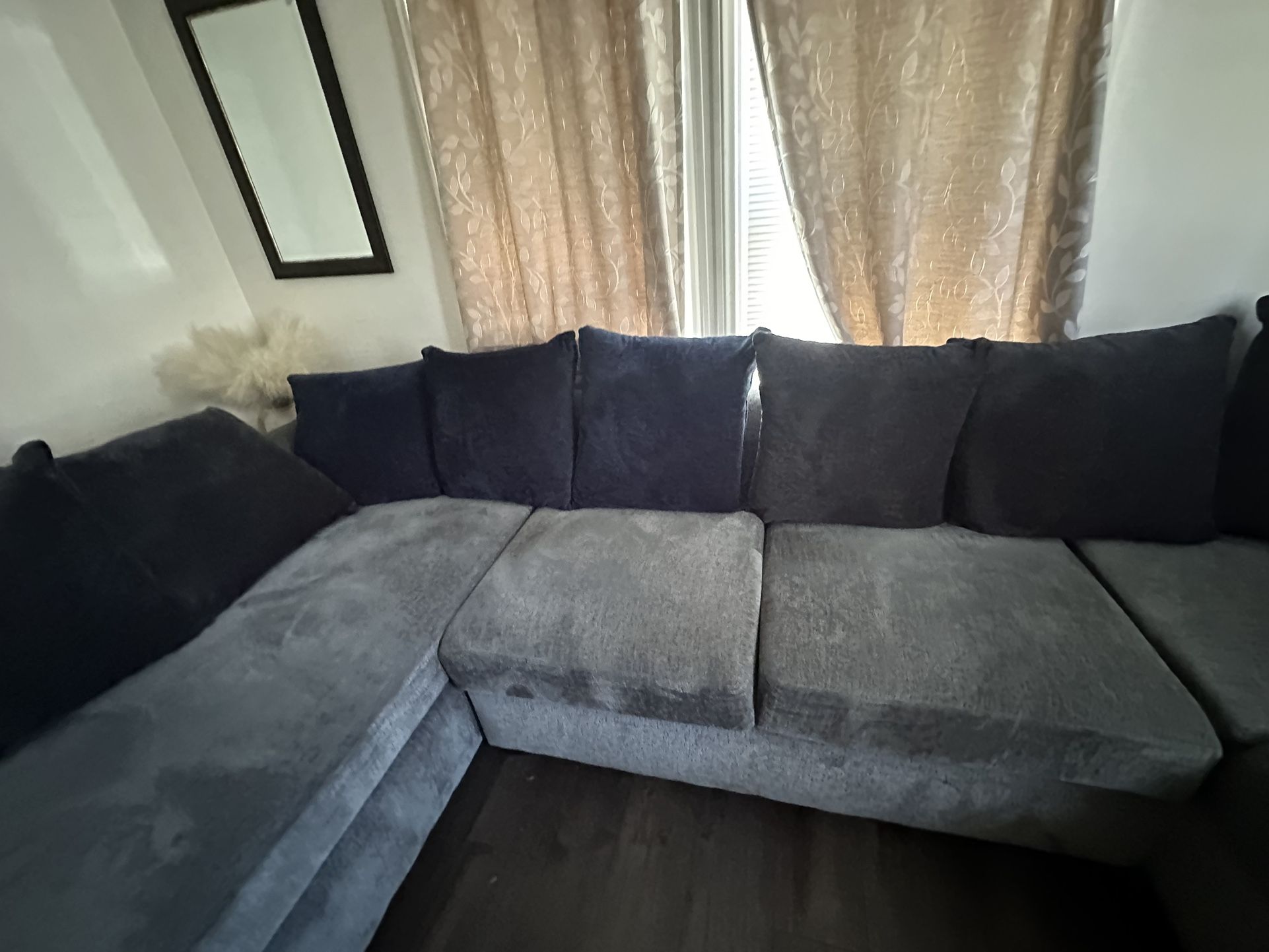 3 Grey Piece Sofas 