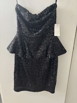 Black Sequins Cocktail Dress