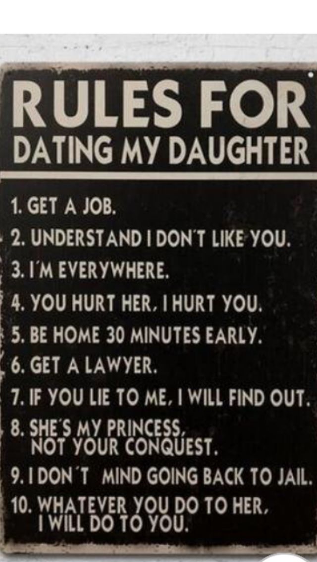 Dating Rules Metal Sign
