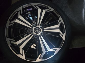 18x8 Toyota Corolla Rims With Goodyear Eagle Sport Tires. 