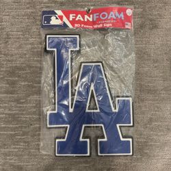 MLB Los Angeles Dodgers 3D Fan Foam Logo Holding Wall Sign 18" X 13"