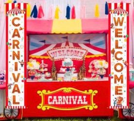Carnival Circus Birthday Party Set Banners