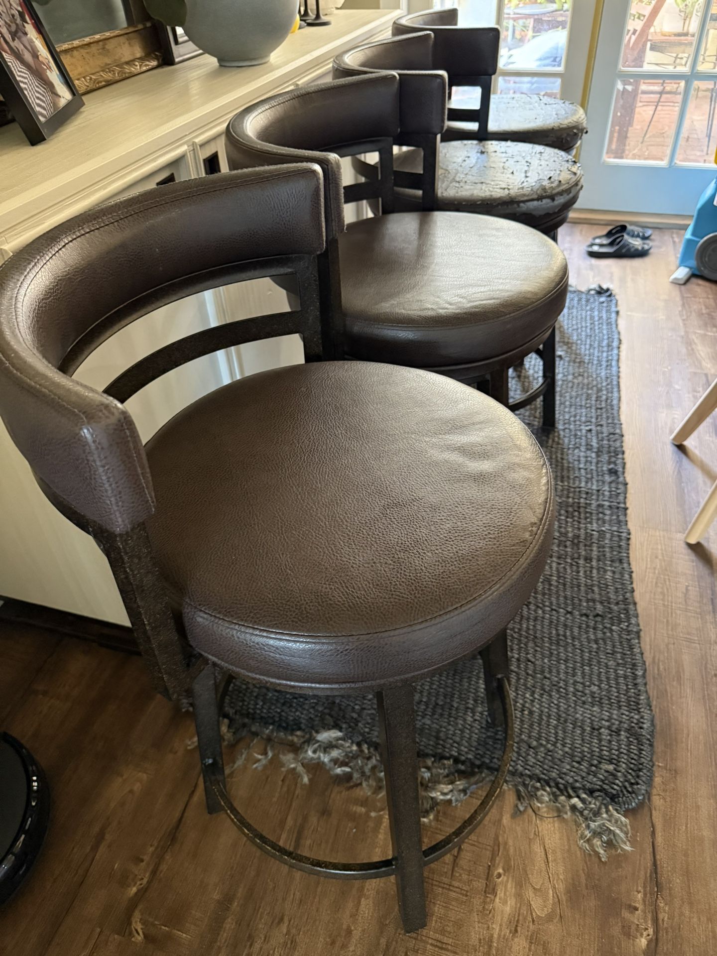 Armen Living Madrid 26" Swivel Bar Stools