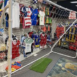 Portería portatil con su red para futbol soccer