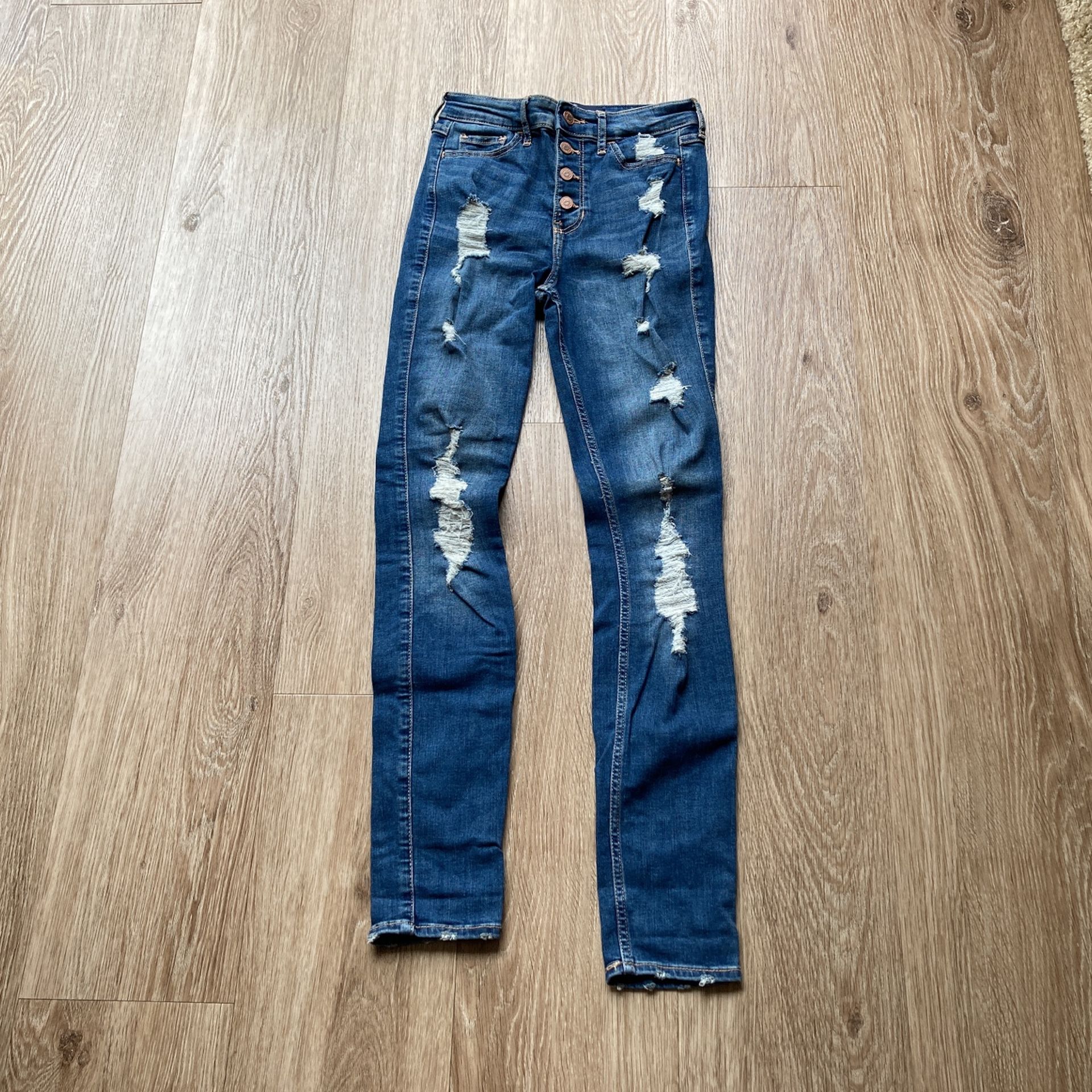 Hollister High Rise Super Skinny Jeans Waist 24 Length 30