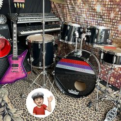 🔥 Adult Pro Drum Set Complete 