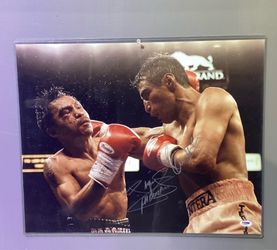 Manny Pacquiao signed print PSA  authenticated