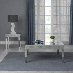 HOT PRICE!! Silver Tile Design Coffee Table!! Stunning!