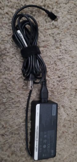 Lenovo 4X20M26268 65W USB Type C AC Adapter Prong Power Cord 100-240V 50-60Hz