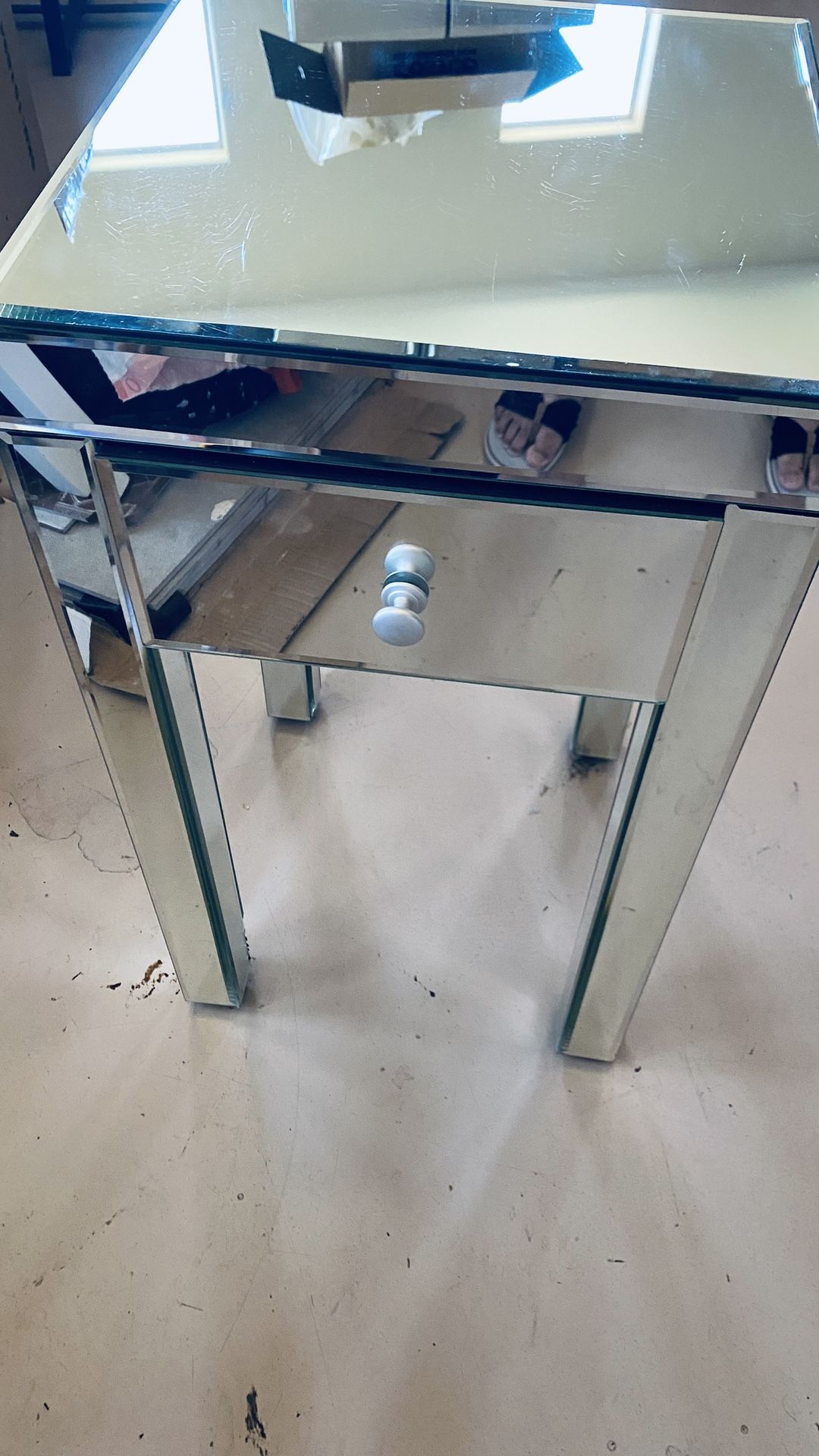 2 Mirrored Side Tables