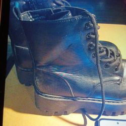 ROUGE  WILD FABLE BLACK LOGAN LUG COMBAT ZIPPER COMBAT BOOTS SIZE 8.5