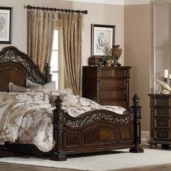 Catalonia Cherry Poster Bedroom Set
