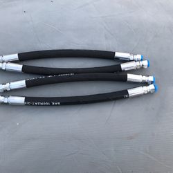 Lowrider Hydraulics Return Hoses Chrome Fittings