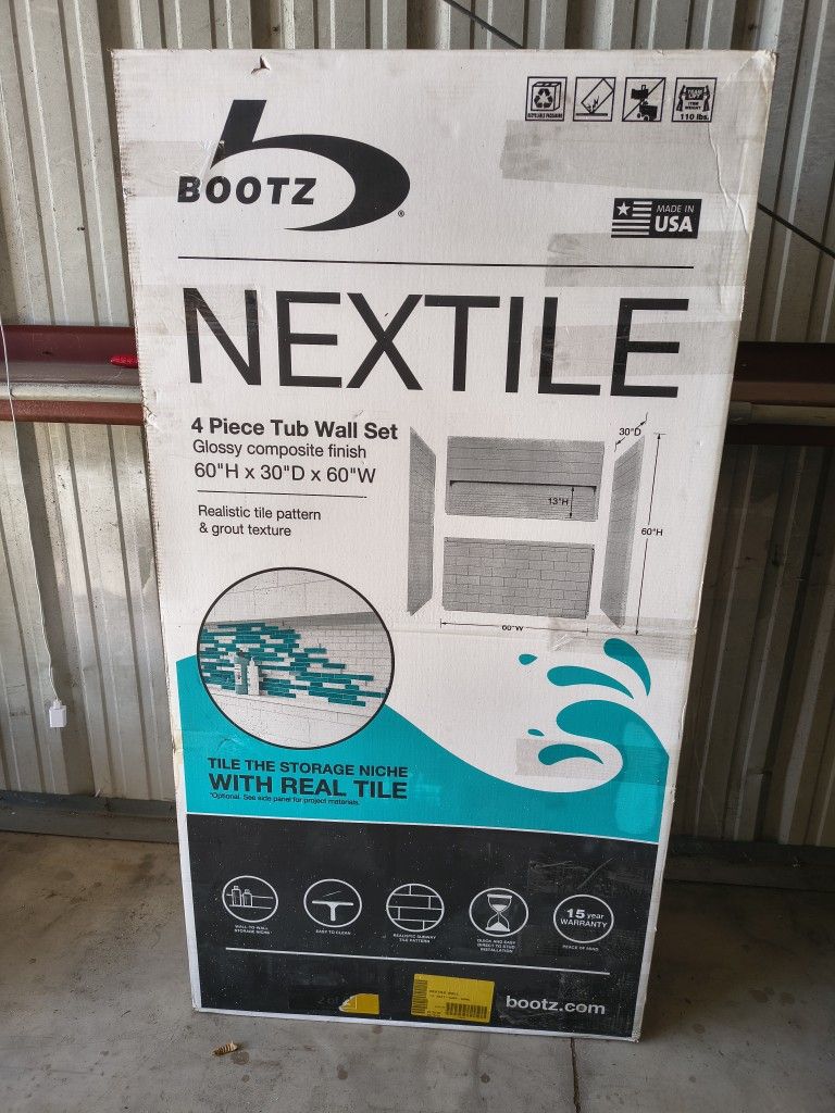 Bootz Nextile 4wall Shower Kit "Brand New"