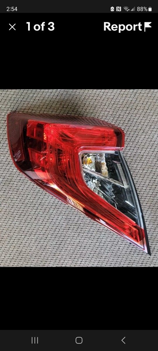 2016 2017 2018 Honda Civic Sedan Left Tail Light 