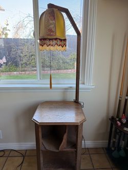 Vintage Lamp with attached table
